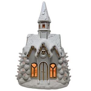 NEW Cracker Barrel Church Accent Light White Holiday Christmas Vintage Style